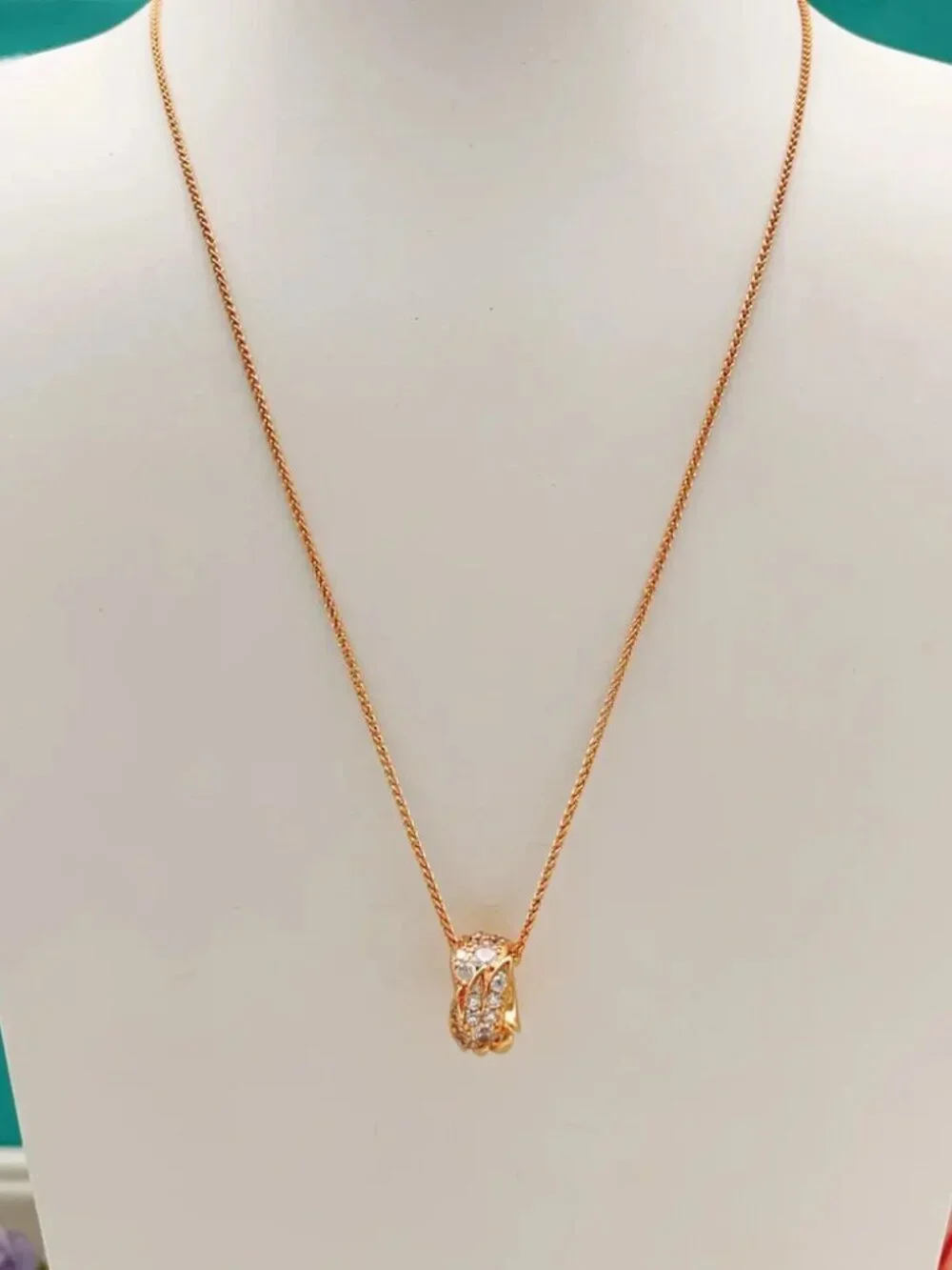 Tiffany & Co. Rose Gold Diamond-Set Wing Necklace